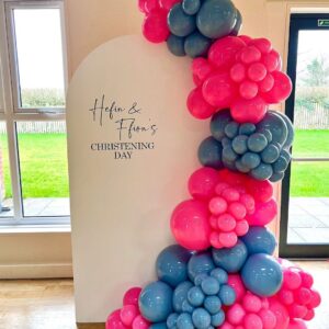 Modern Sailboard & Balloon Garland Installation